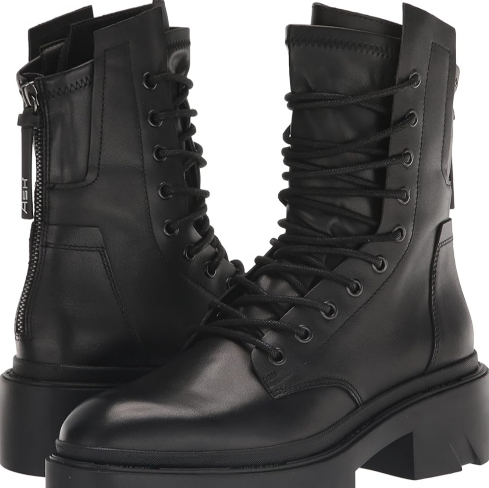 Ash Maddox black combat boots